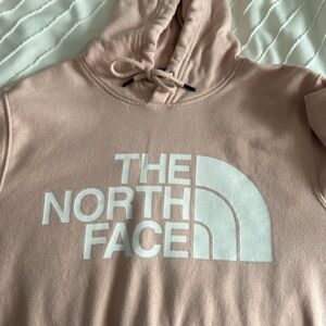 baby pink north face hoodie